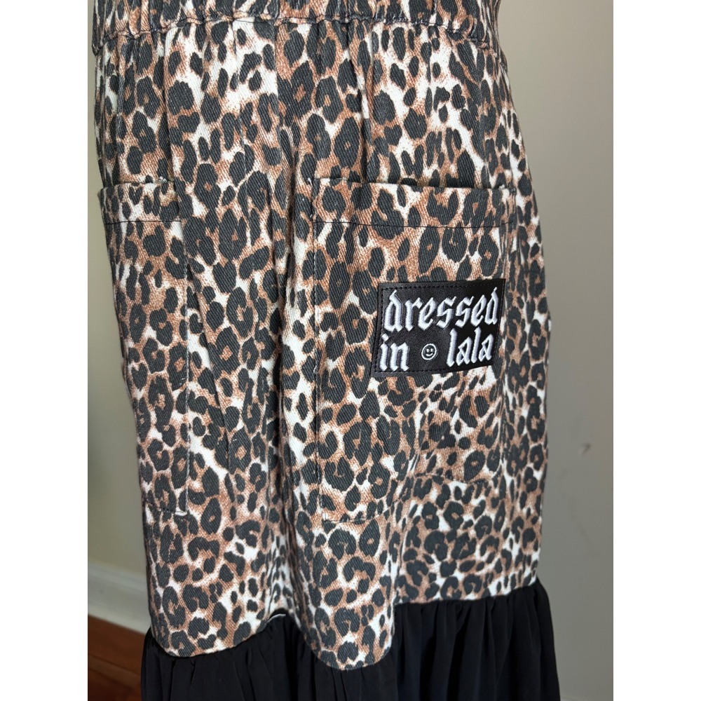 NWT Dressed in LALA Cause a Riot Leopard & Lace Maxi Skirt Mixed Media Medium - Picture 10 of 10